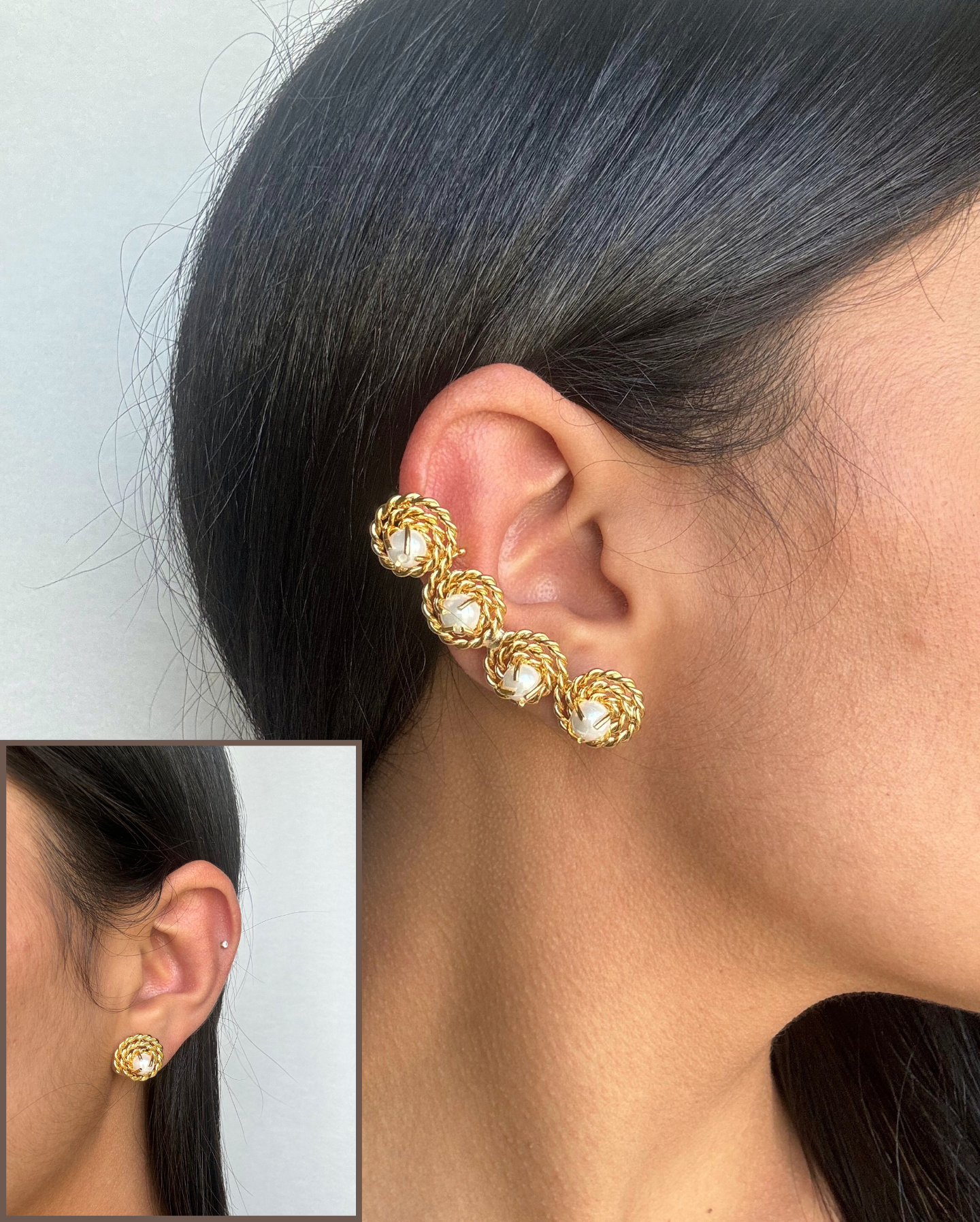 Ivanna Earring with Earcuff - Arete Pinza