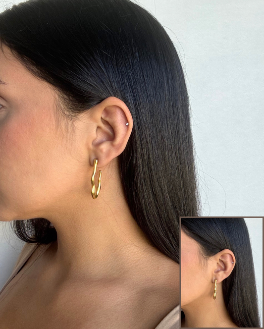 Drip Hoop Earring SS