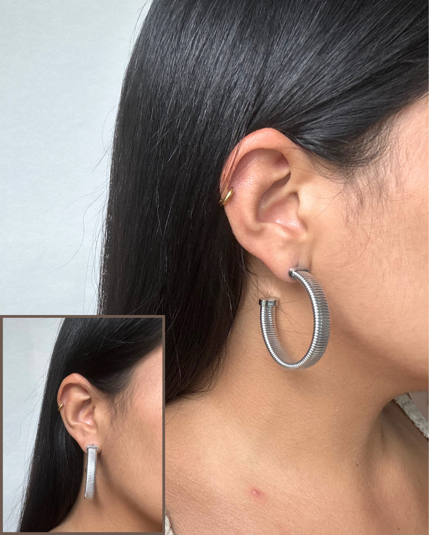Snake Hoop Earring SS