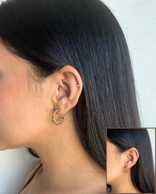 Rope Hoop Earring SS