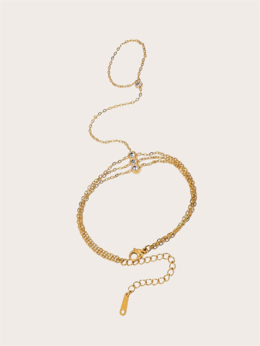 Zoe Hand Chain Bracelet SS