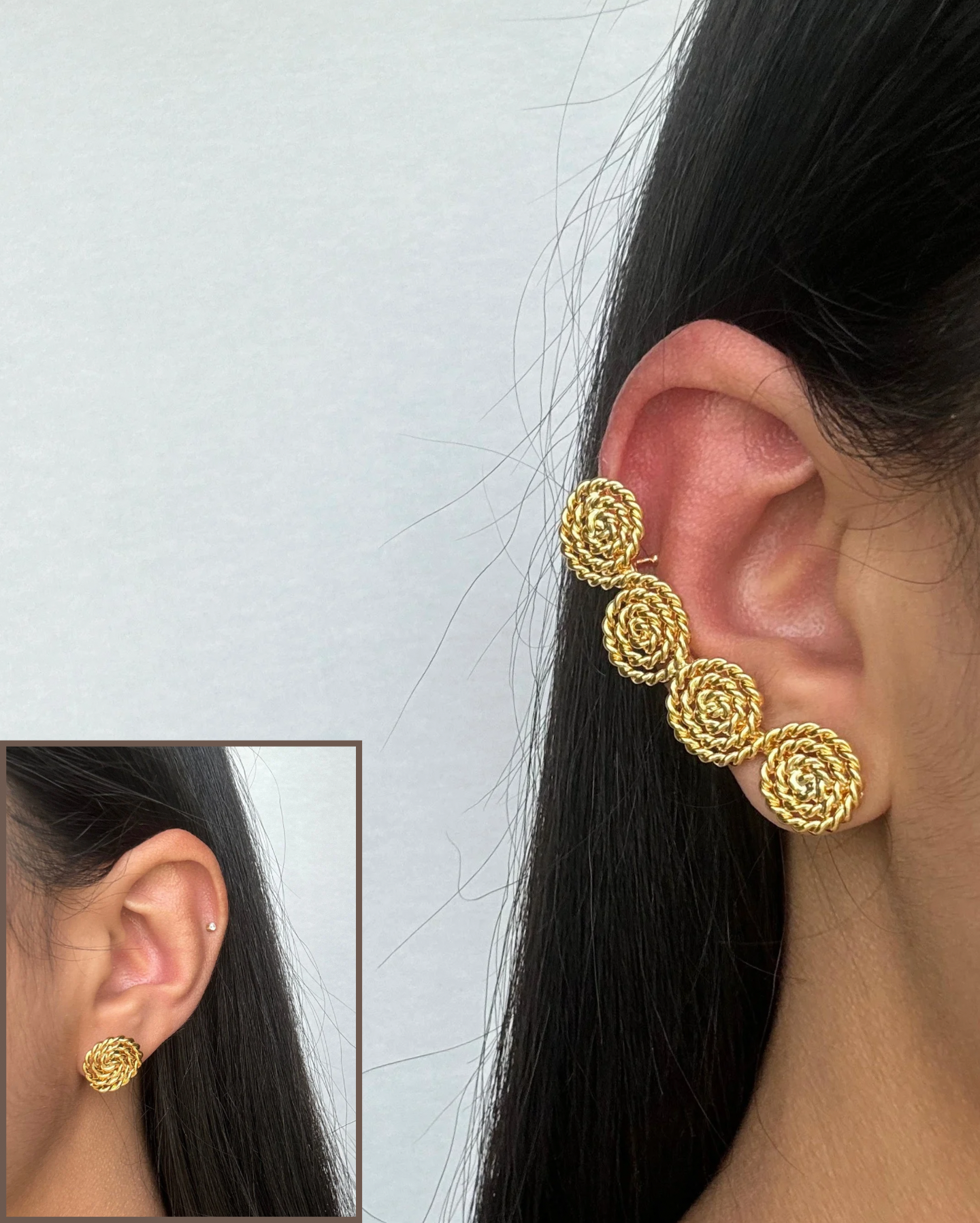I have an earring with an earcuff.
