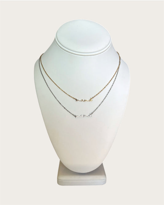 MAMA Cursivo Necklace SS