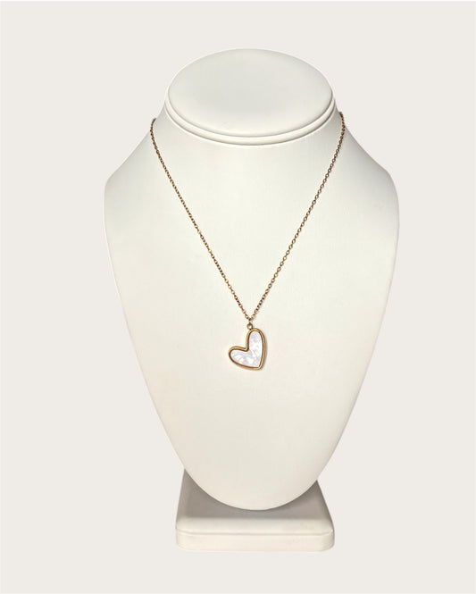 Corazón Blanco Necklace SS