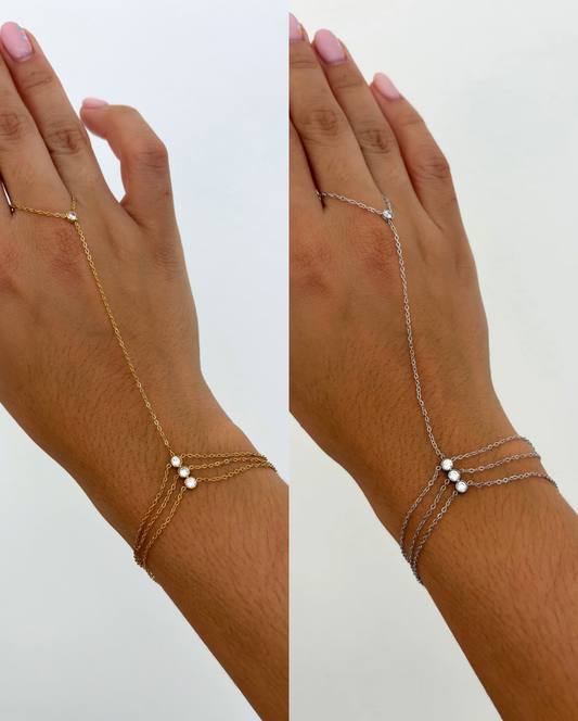 Zoe Hand Chain Bracelet SS