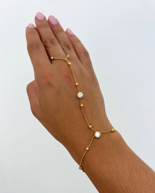 Raquel Hand Chain Bracelet SS