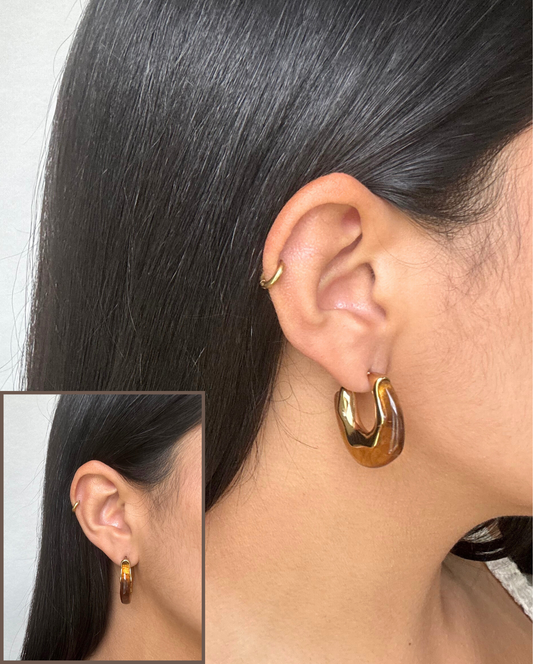 Tortoise Hoop Earring SS
