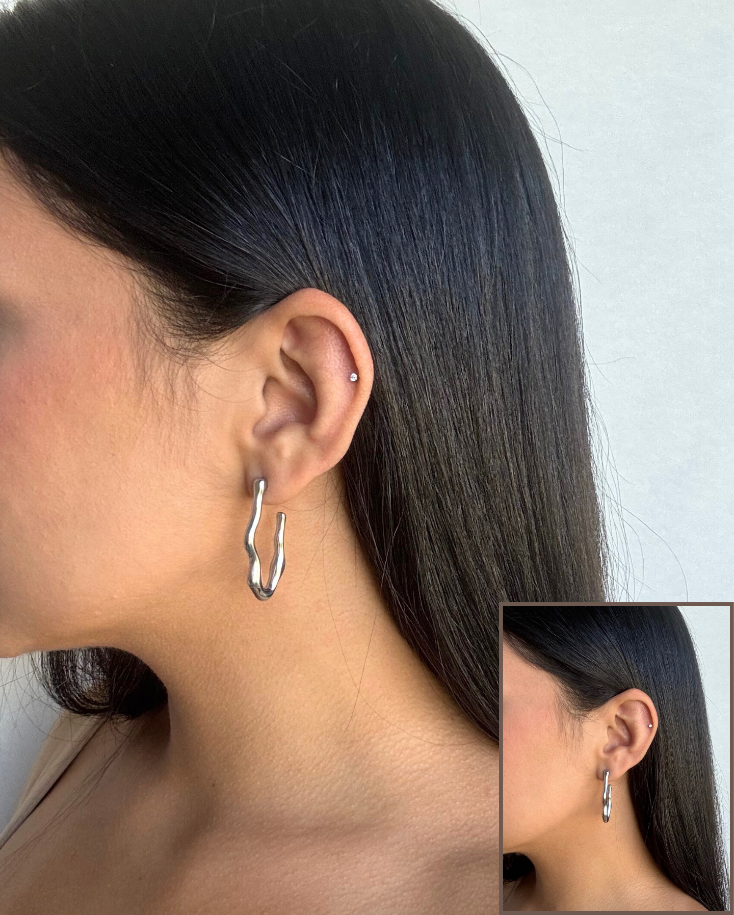 Drip Hoop Earring SS