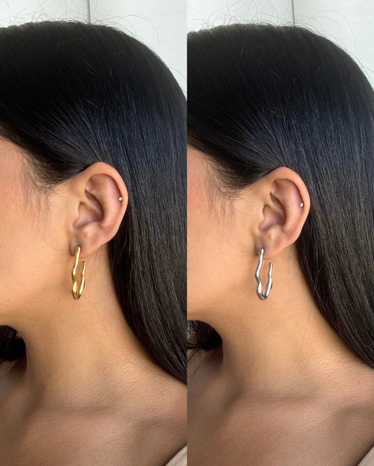 Drip Hoop Earring SS
