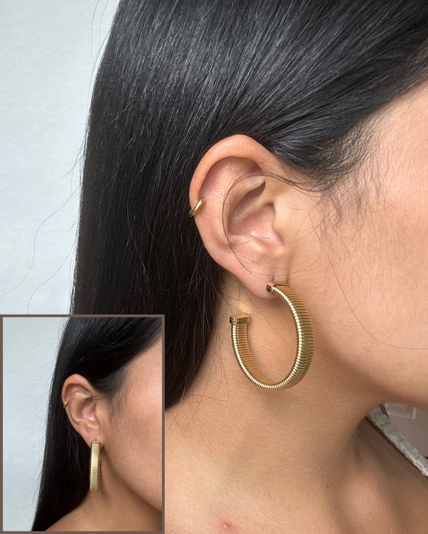 Snake Hoop Earring SS