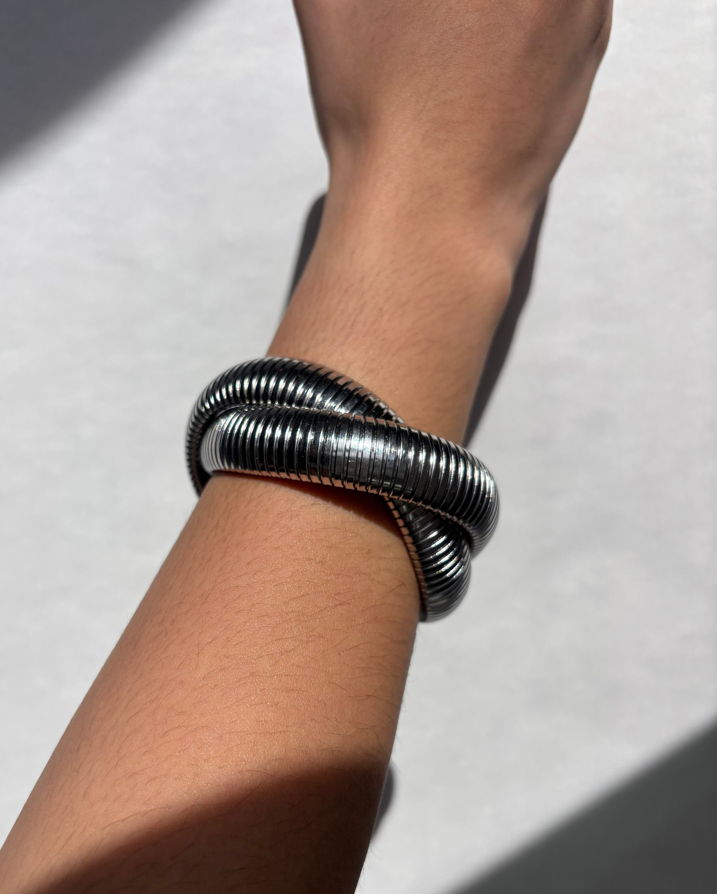 Double Snake Bracelet SS