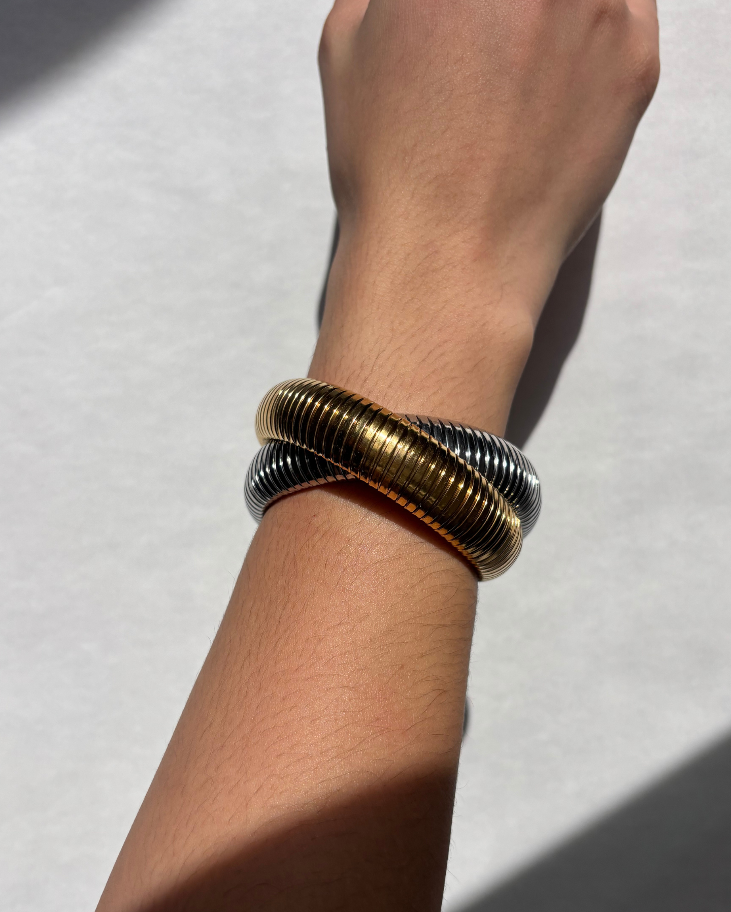 Double Snake Bracelet SS