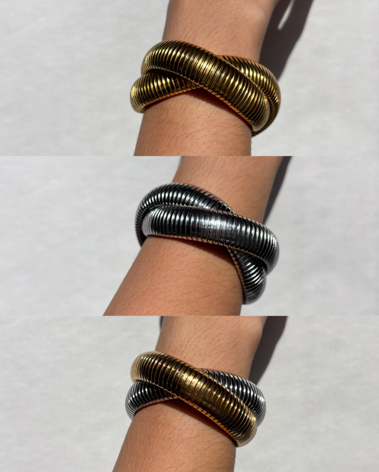 Double Snake Bracelet SS