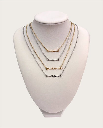 MAMA Cursivo Necklace SS