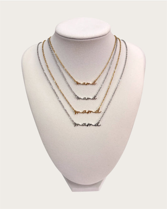 MAMA Cursivo Necklace SS