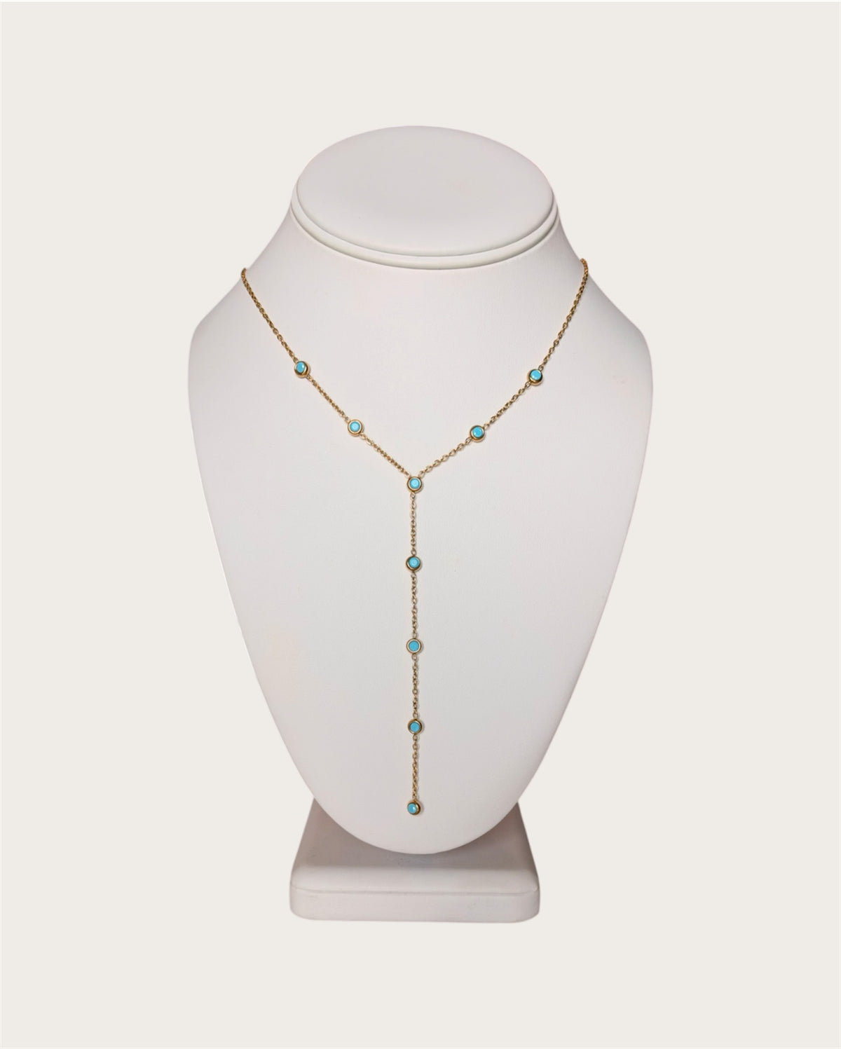 Aqua Lariat Necklace SS
