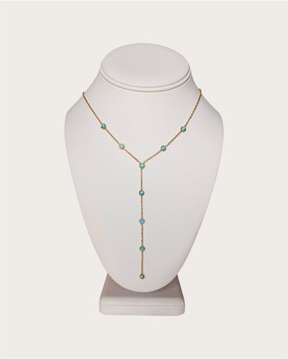 Aqua Lariat Necklace SS