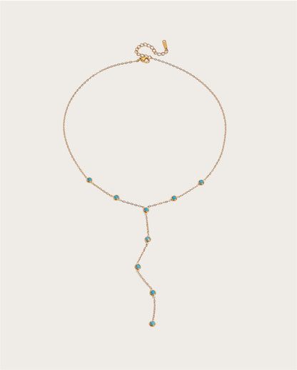Aqua Lariat Necklace SS