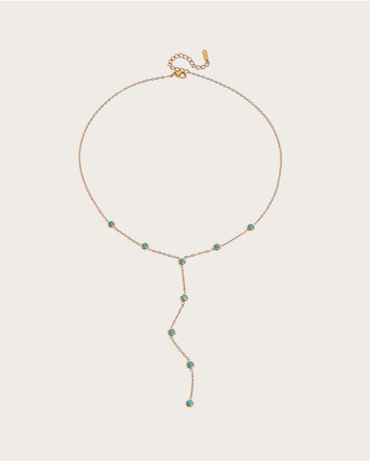 Aqua Lariat Necklace SS