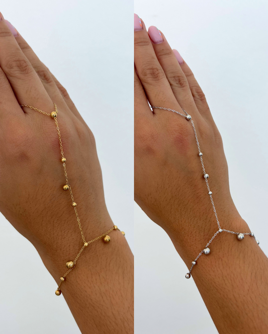 Dots Hand Chain Bracelet SS