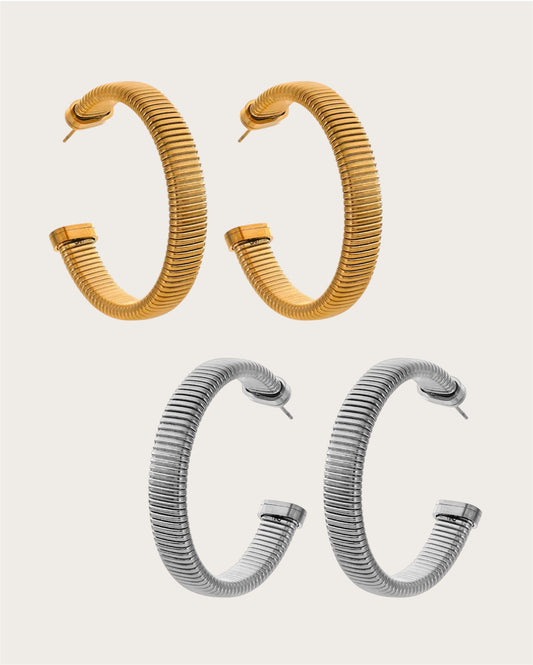 Snake Hoop Earring SS