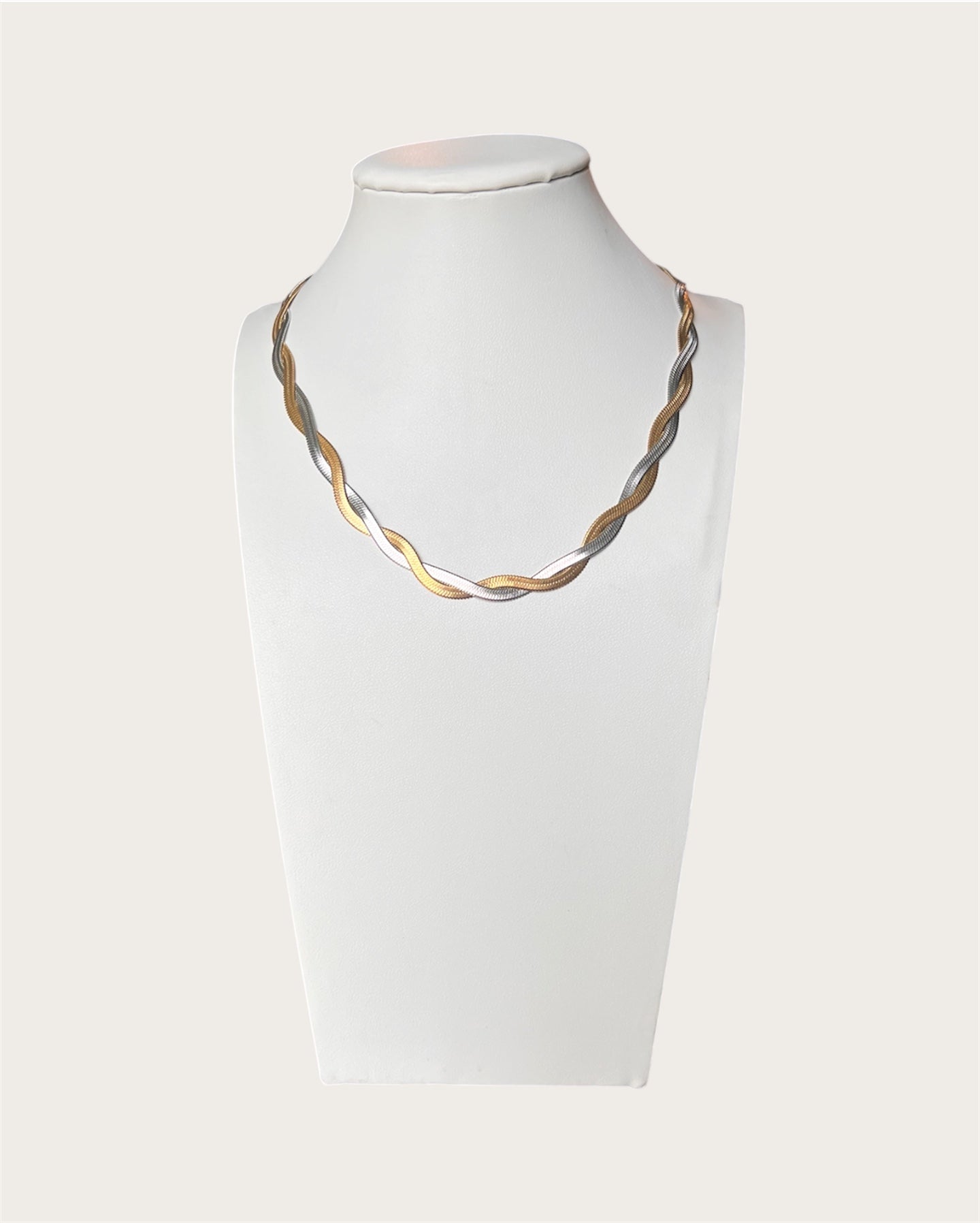 Two Tone Snake Necklace SS