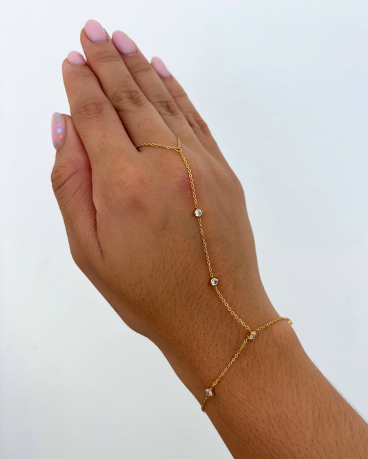 Dainty Hand Chain Bracelet SS