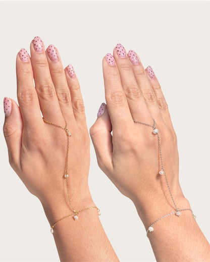 Perlita Hand Chain Bracelet SS