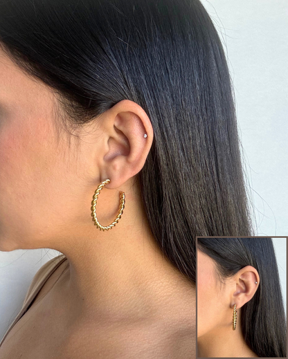 Rope Hoop Earring SS