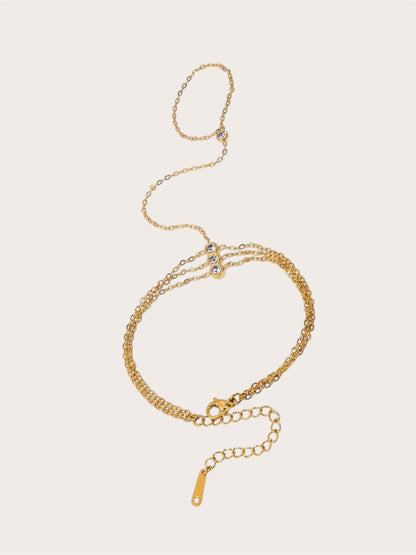 Zoe Hand Chain Bracelet SS