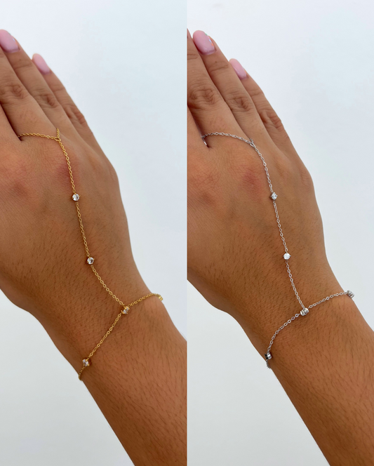 Dainty Hand Chain Bracelet SS