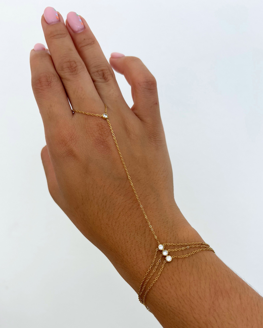 Zoe Hand Chain Bracelet SS