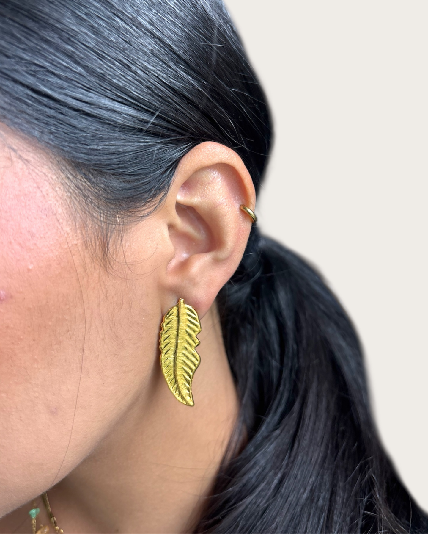 Feather Stud Earring