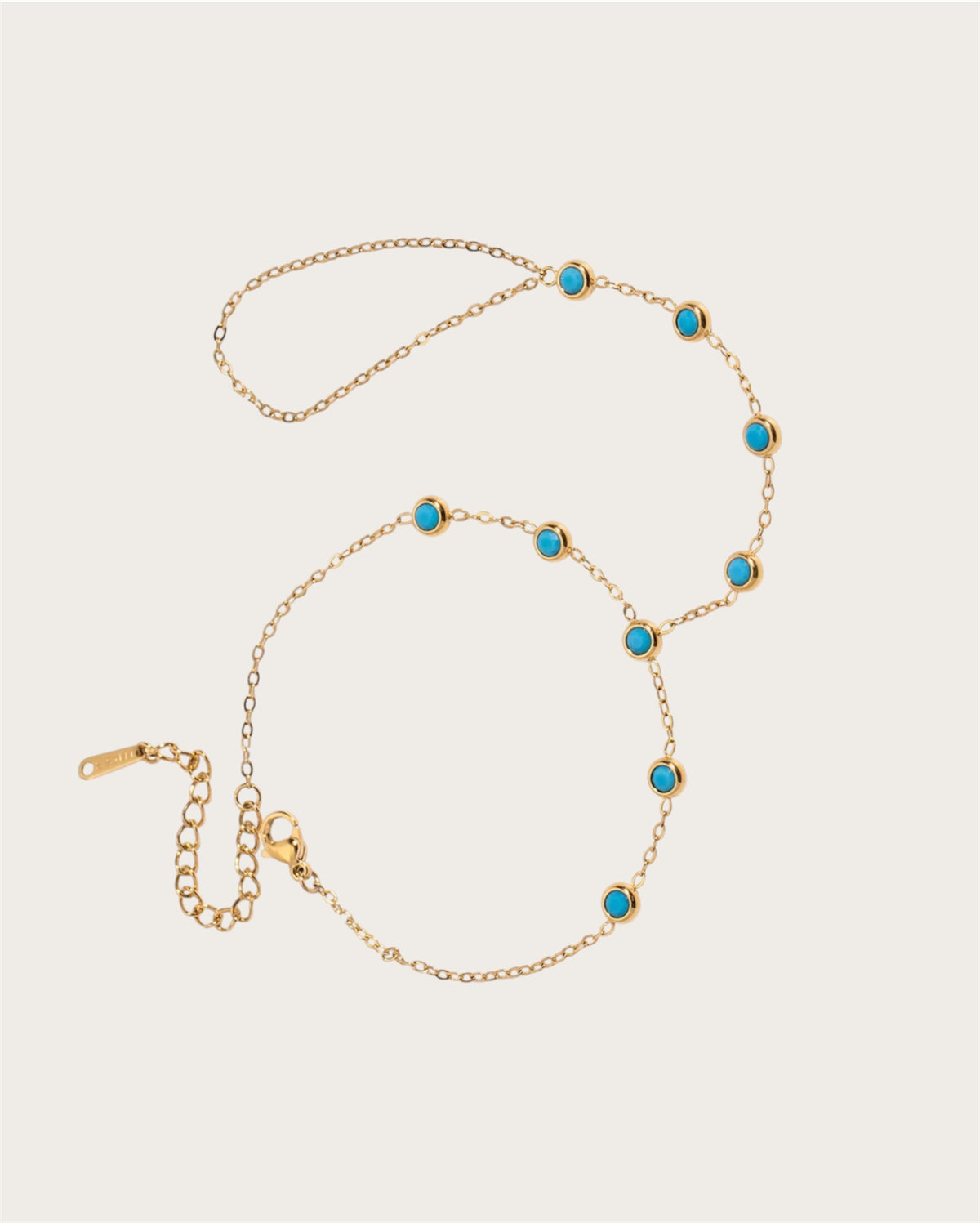 Aqua Hand Chain Bracelet SS