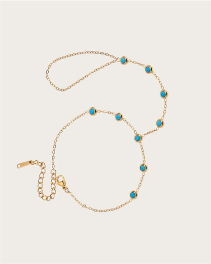 Aqua Hand Chain Bracelet SS