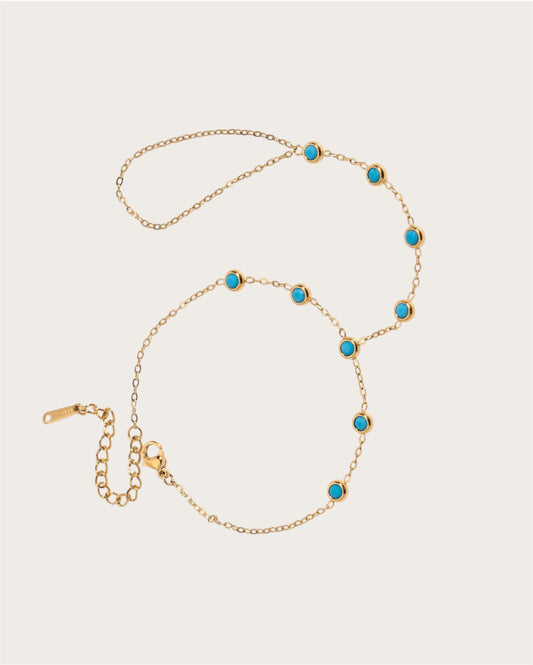 Aqua Hand Chain Bracelet SS