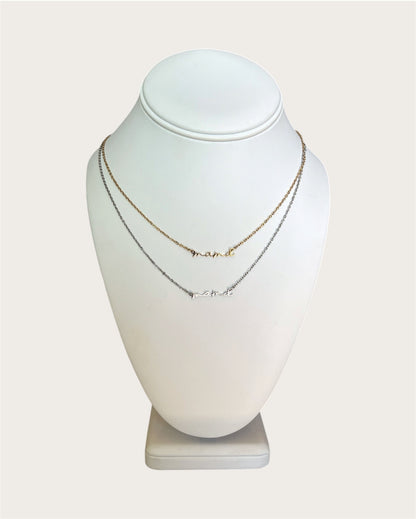 MAMA Cursivo Necklace SS