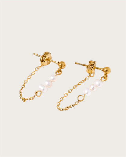 Perlita Chain Stud Earring SS