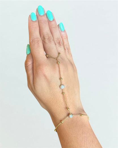 Raquel Hand Chain Bracelet SS