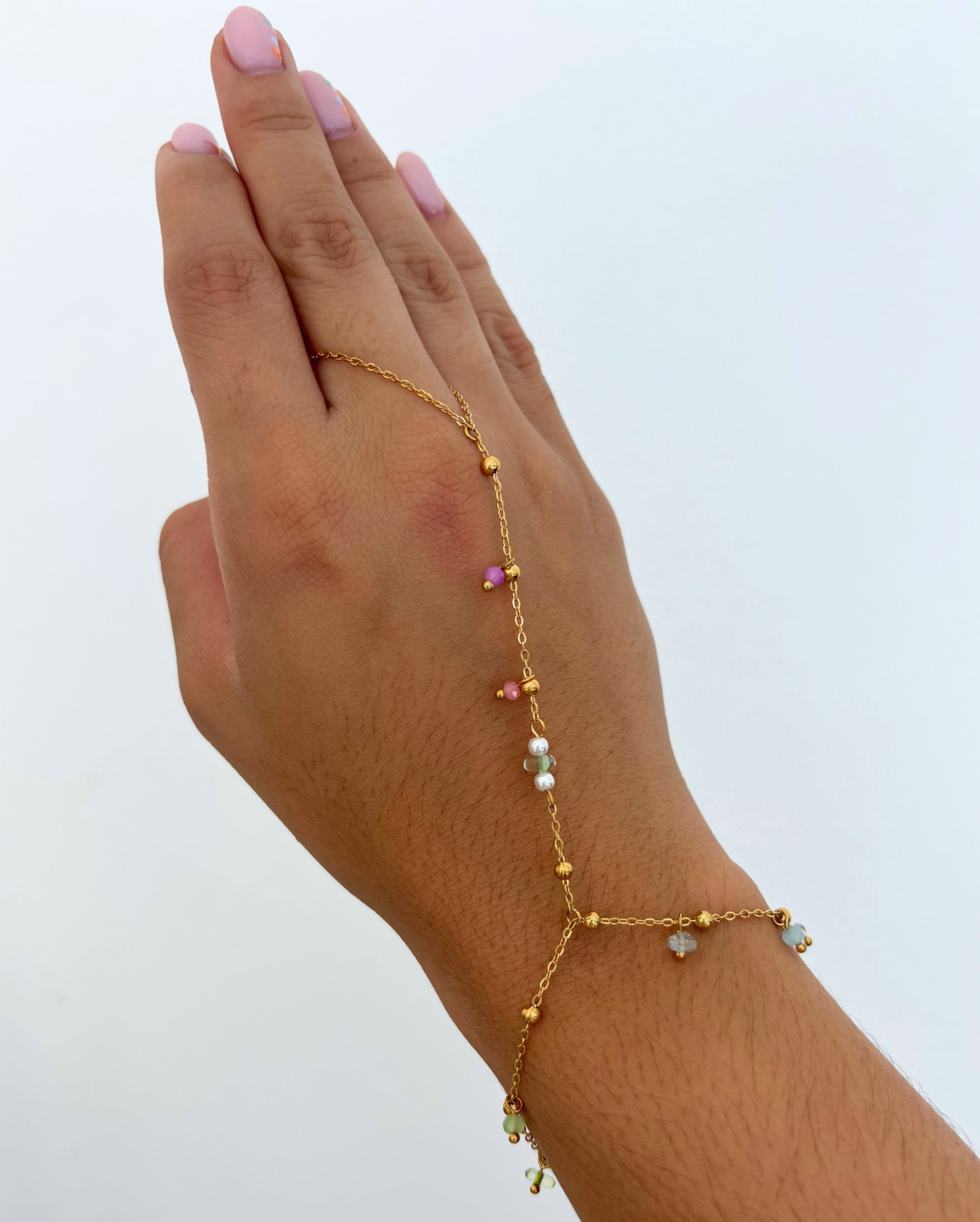 Colorful Hand Chain Bracelet SS